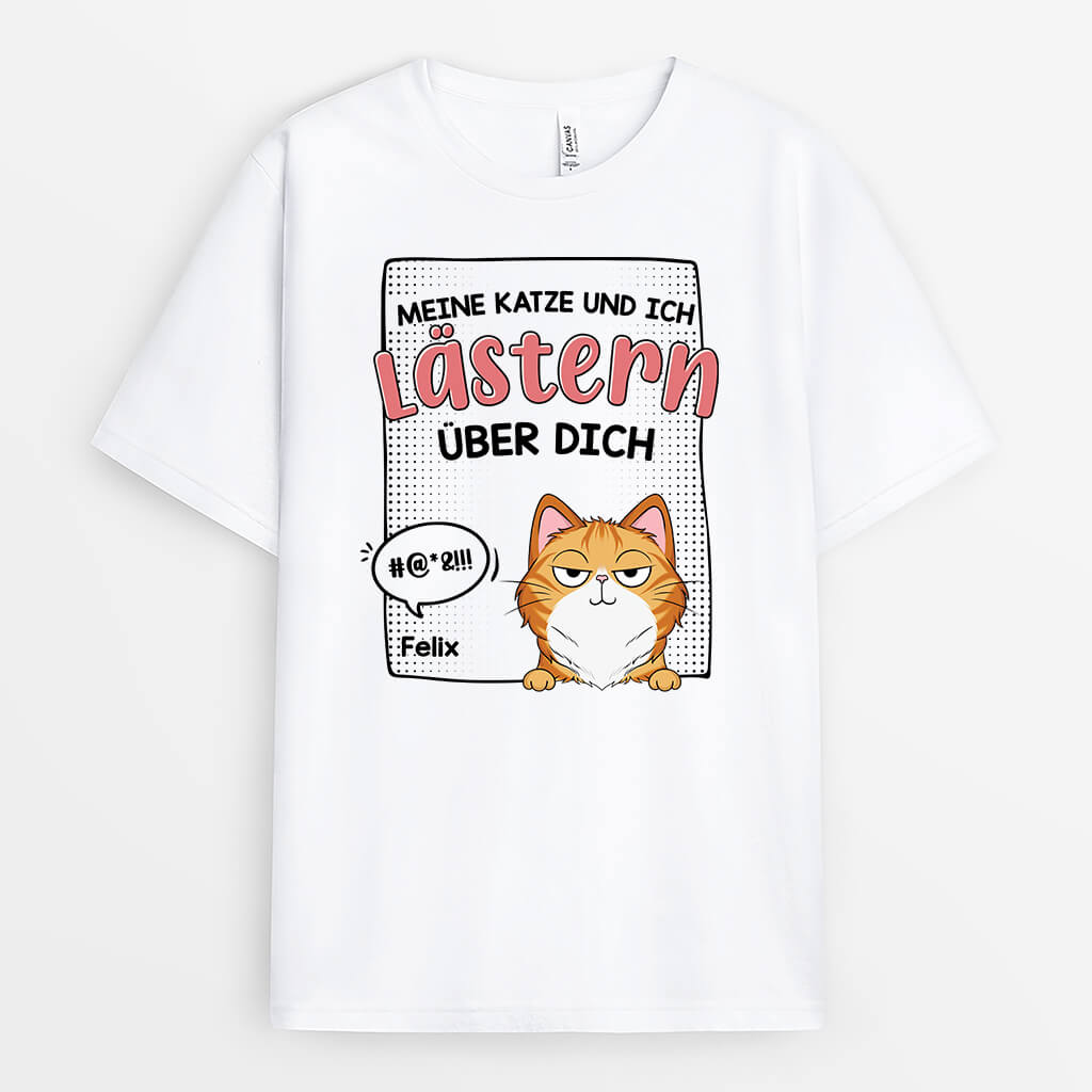 1961AGE2 personalisiertes meine katze und ich lastern uber dich t shirt