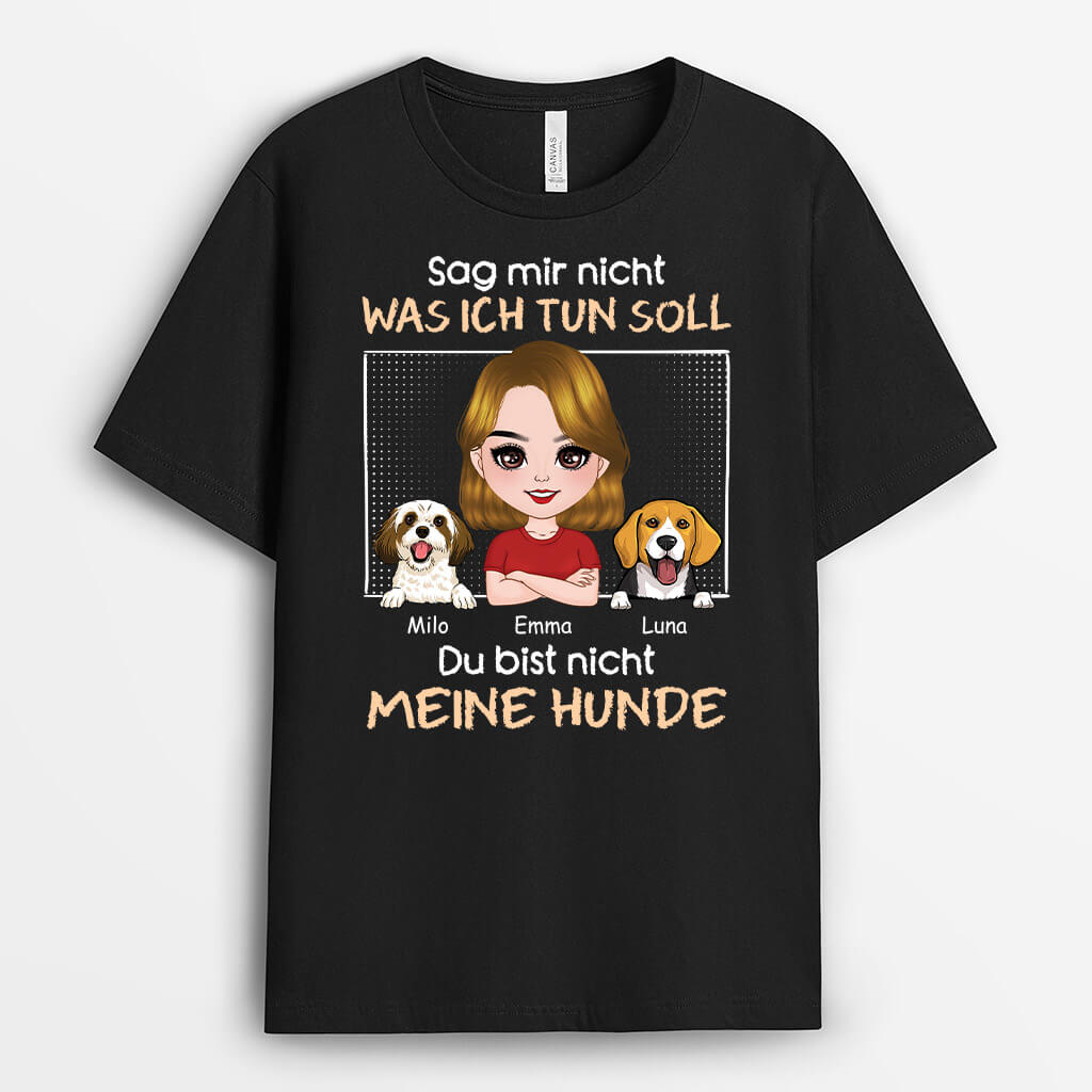 1981AGE1 personalisiertes du bist nicht meine hunde t shirt