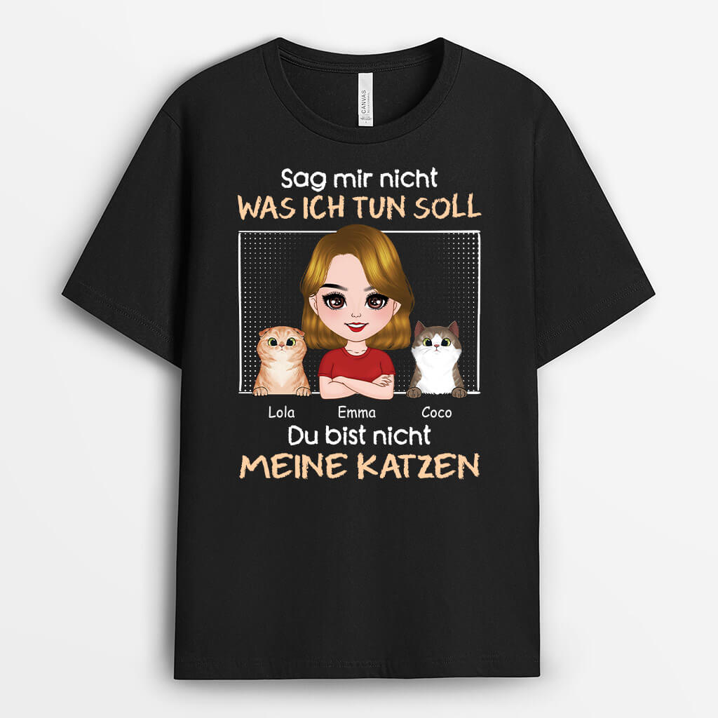 1981AGE1 personalisiertes du bist nicht meine katzen t shirt