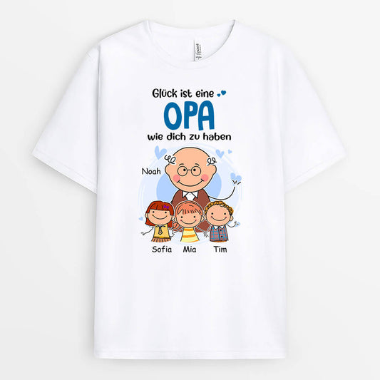 2001AGE1 personalisiertes gluck ist ein opa wie dich zu haben t shirt