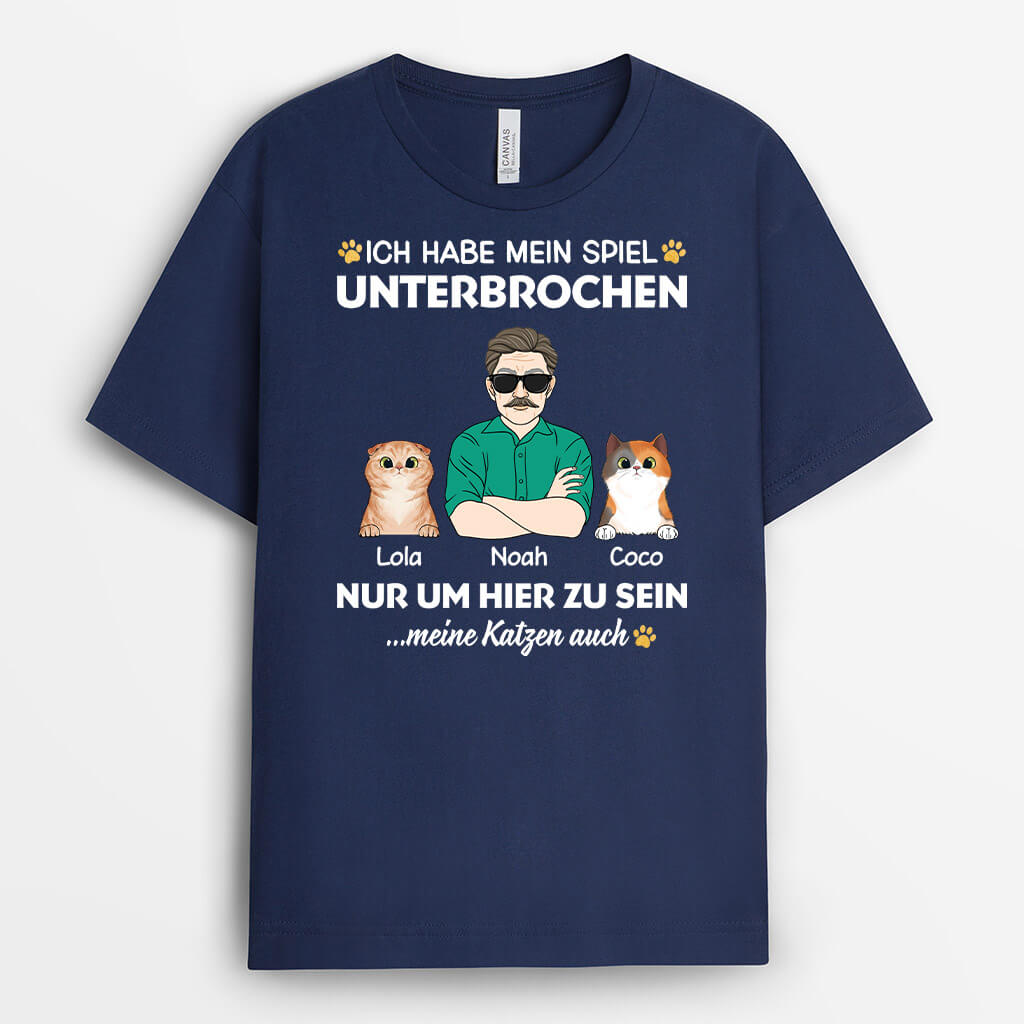 2009AGE2 personalisiertes ich habe mein spiel unterbrochen nur um hier zu sein t shirt