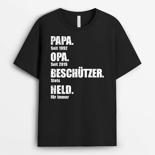 2011AGE2 personalisiertes ehemann papa beschutzer held t shirt