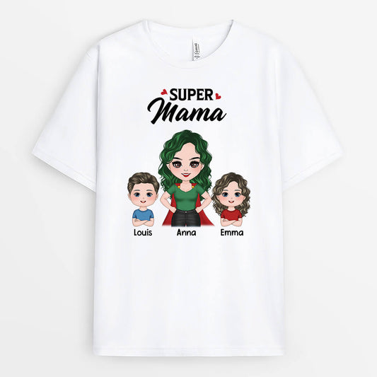 2014AGE1 personalisiertes super mama t shirt