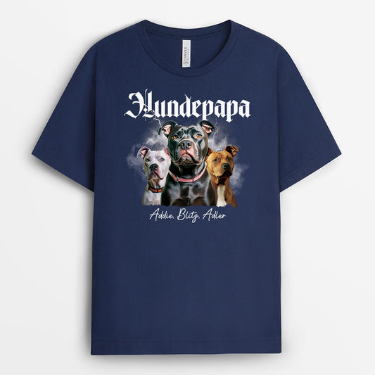2022AGE2 personalisiertes hundepapa hundemama t shirt