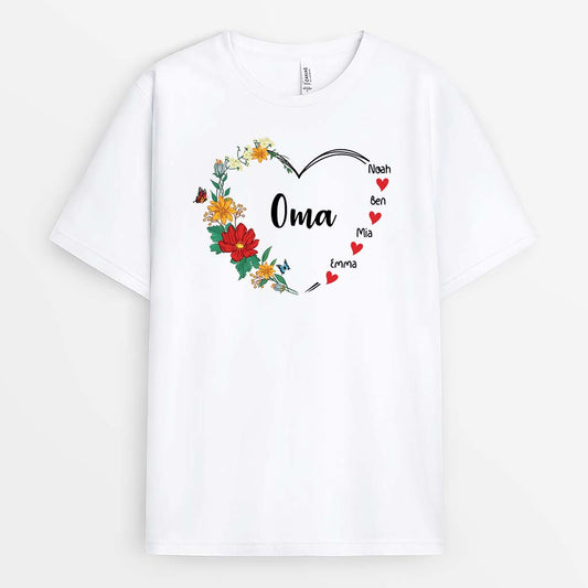 2030AGE1 personalisiertes liebe oma t shirt