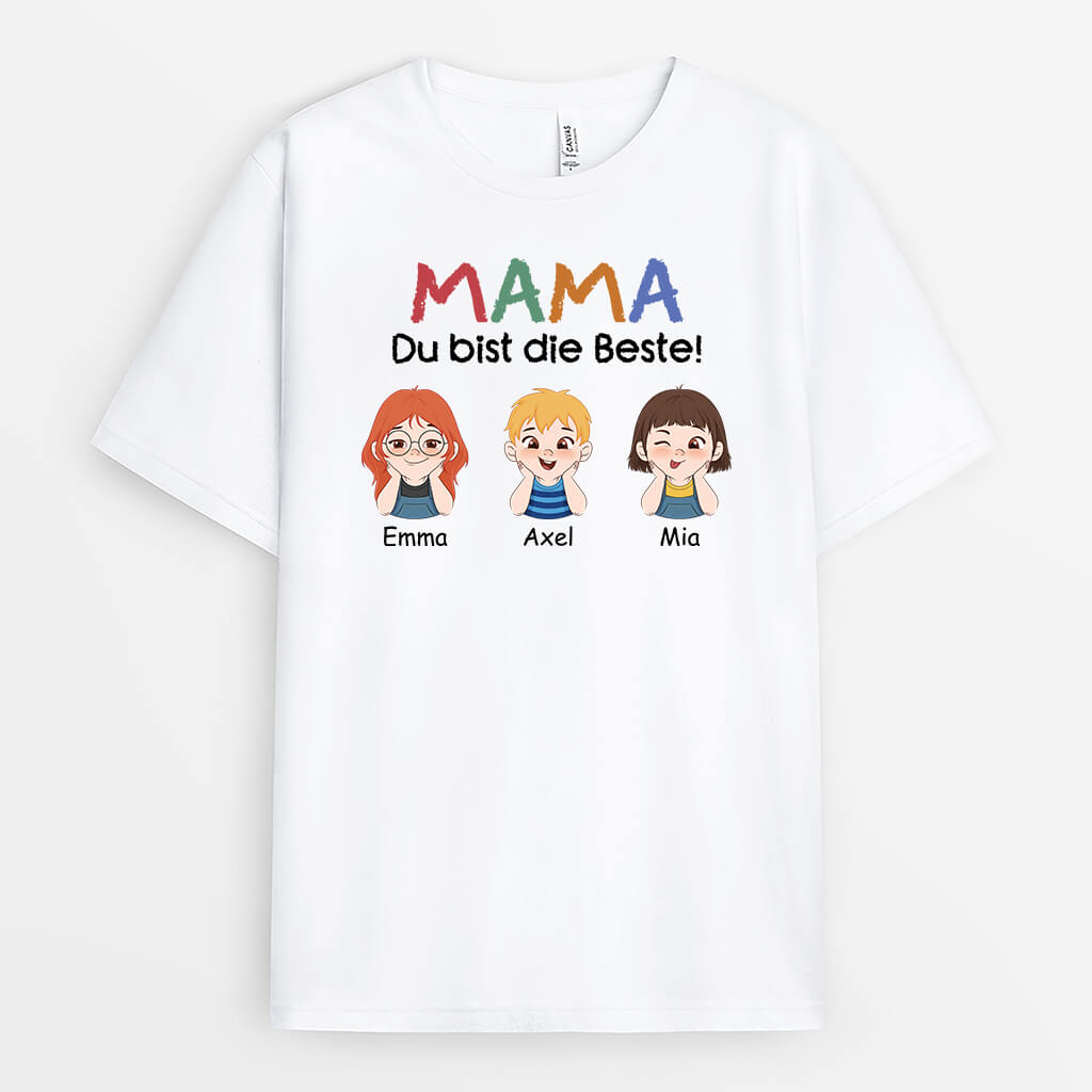 2031AGE1 personalisiertes mama du bist die beste t shirt