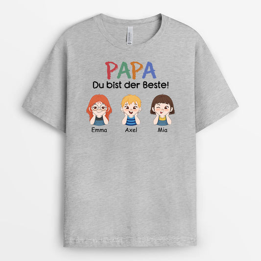 2031AGE2 personalisiertes papa du bist der beste t shirt