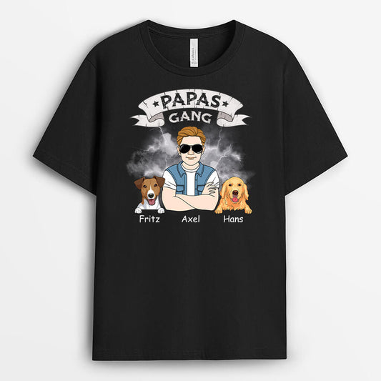 2037AGE1 personalisiertes papas bande t shirt