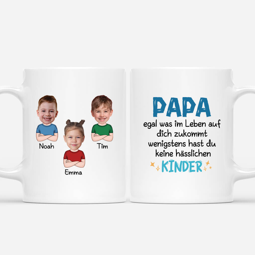 2039MGE1 personalisierte papa wenigstens hast du keine hasslichen kinder tasse_3