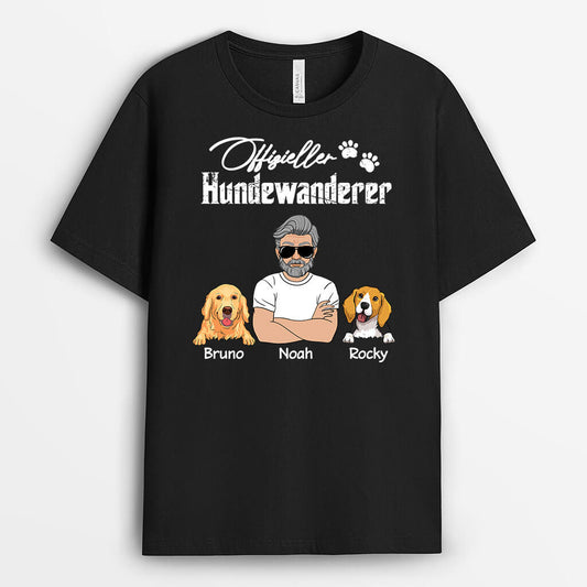 2049AGE1 personalisiertes offizieller hundewanderer t shirt