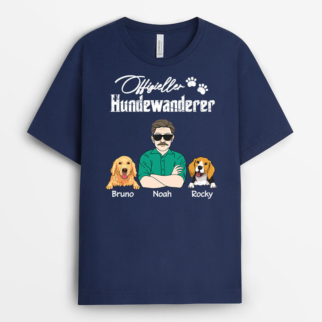 2049AGE2 personalisiertes offizieller hundewanderer t shirt