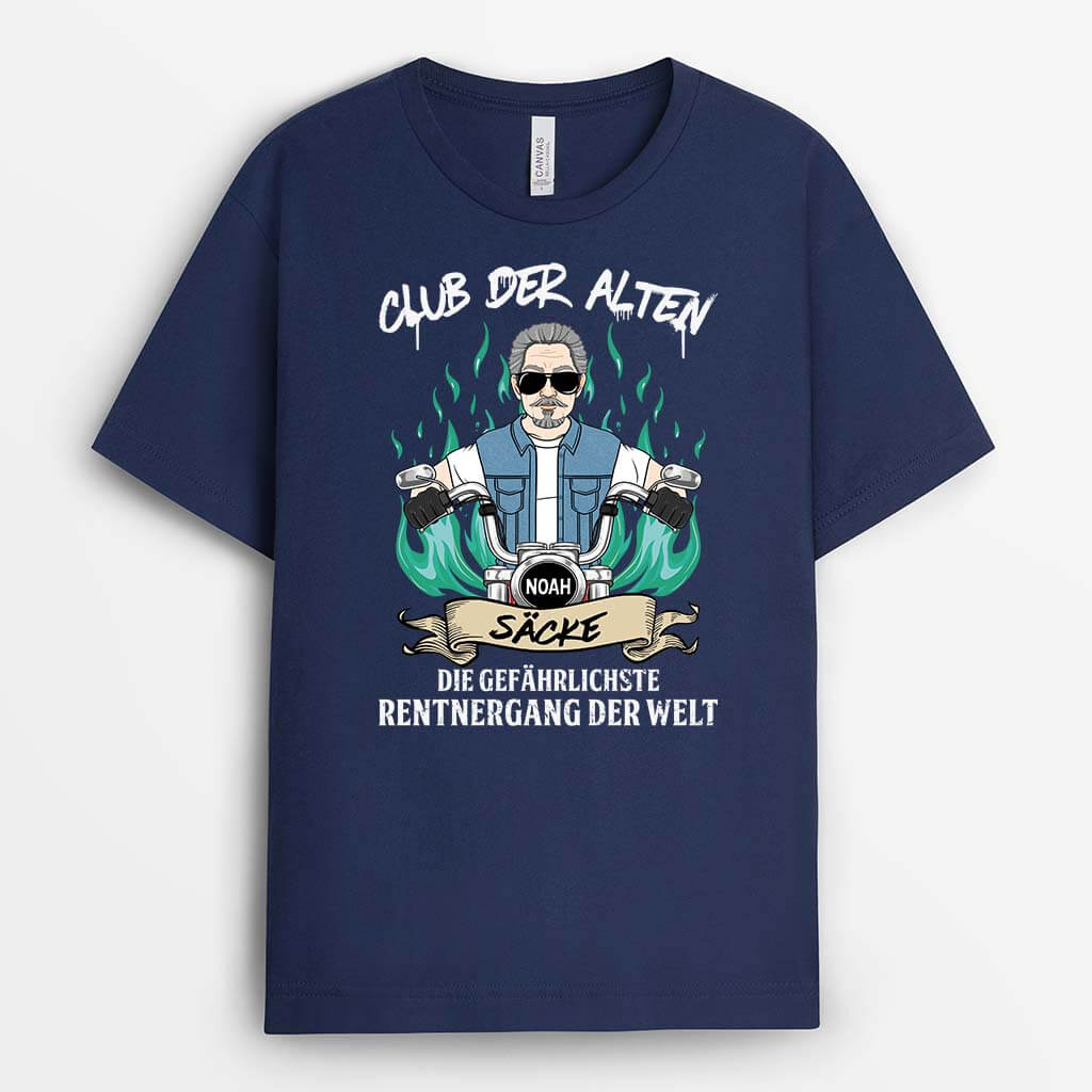 2058AGE2 personalisiertes club der alten sacke die gefahrlichste rentnergang der welt t shirt