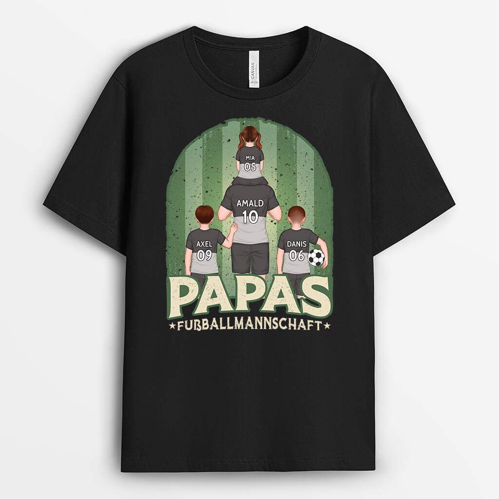 2060AGE1 personalisiertes papas fussballmannschaft t shirt