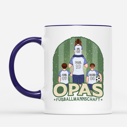 2060MGE2 papas fussballmannschaft  personalisierte tasse papa