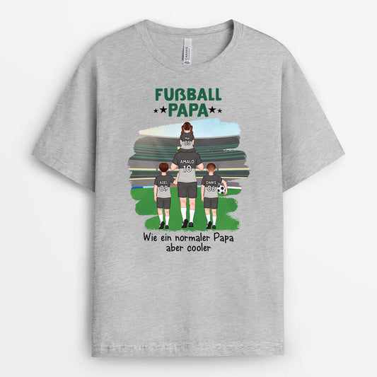 2076AGE2 personalisiertes fussball papa t shirt