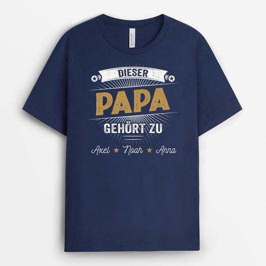 2081AGE1 personalisiertes dieser papa opa gehort zu t shirt
