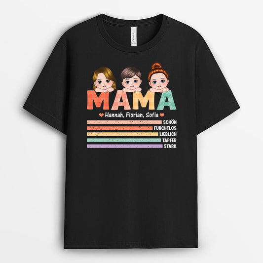 2097AGE1 personalisiertes mama kinder t shirt