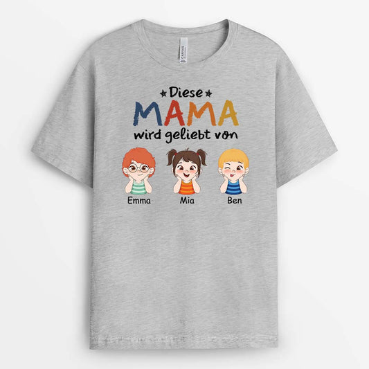 2100AGE2 personalisiertes diese oma mama wird geliebt von t shirt