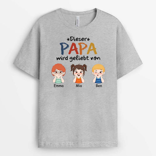 2100AGE2 personalisiertes dieser opa papa wird geliebt von t shirt