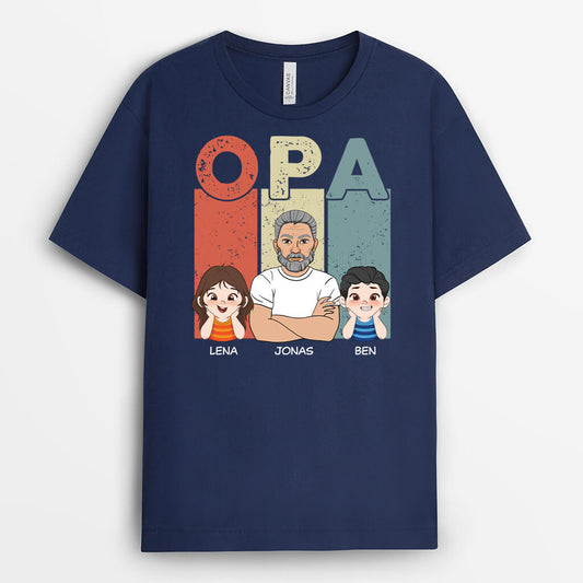 2101AGE2 personalisiertes opa papa t shirt