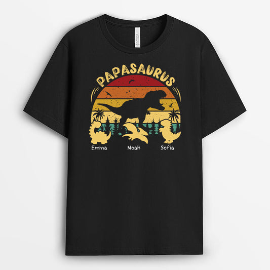 2119AGE1 personalisiertes papasaurus t shirt