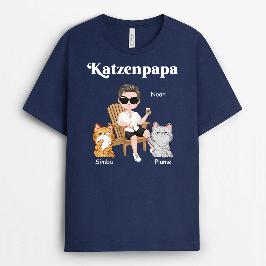 2120AGE2 personalisiertes katzenmama katzenpapa t shirt