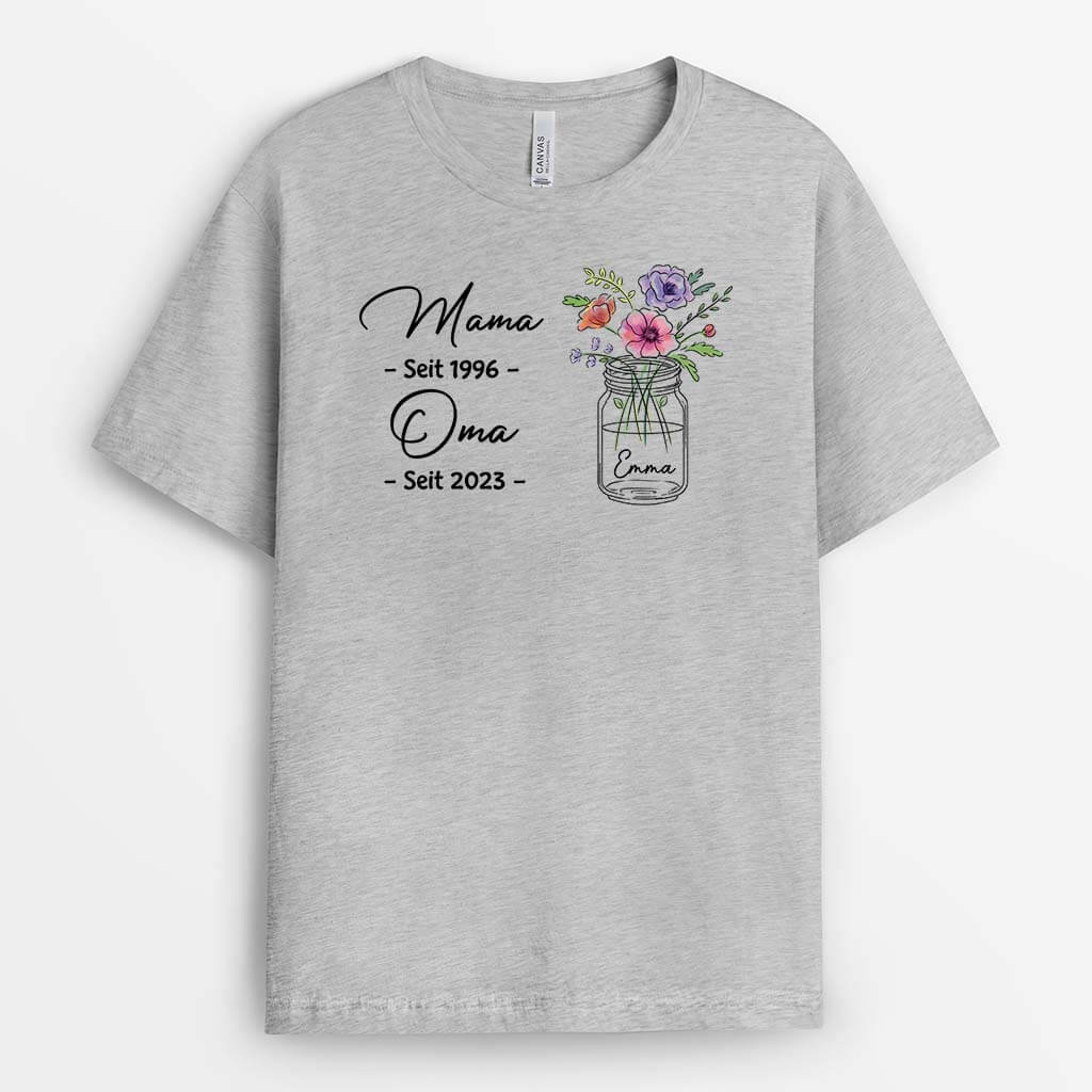 2122AGE2 personalisiertes mama oma seit t shirt