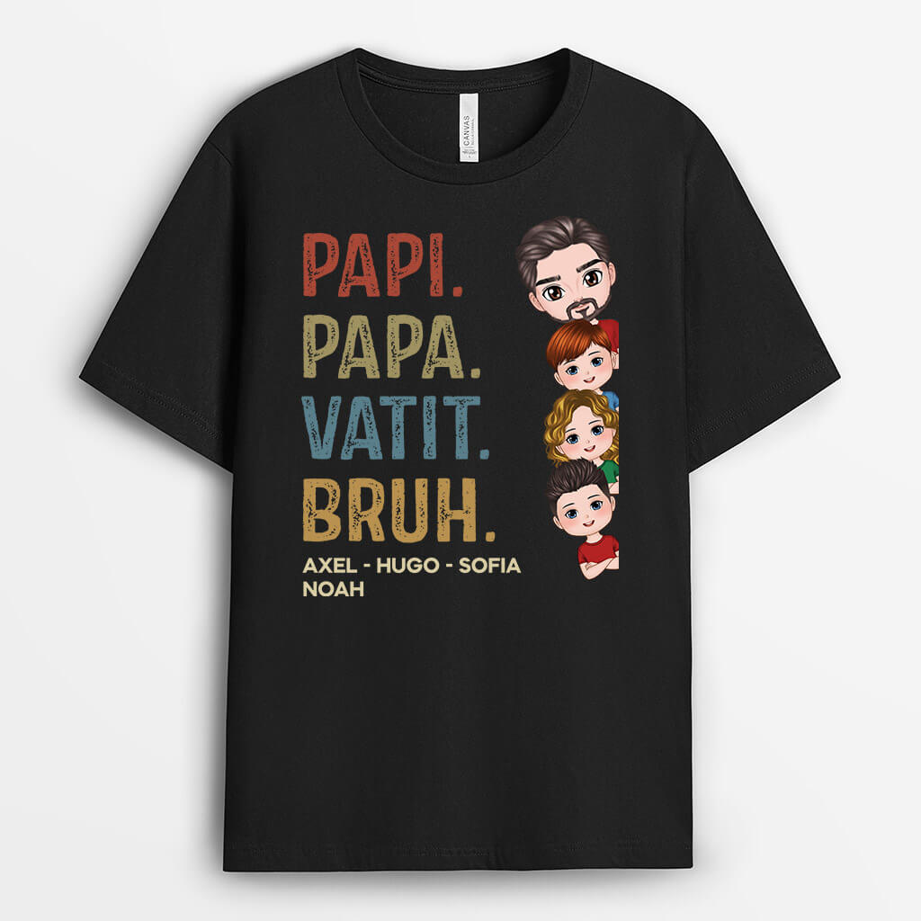 2126AGE1 personalisiertes papa bruh t shirt