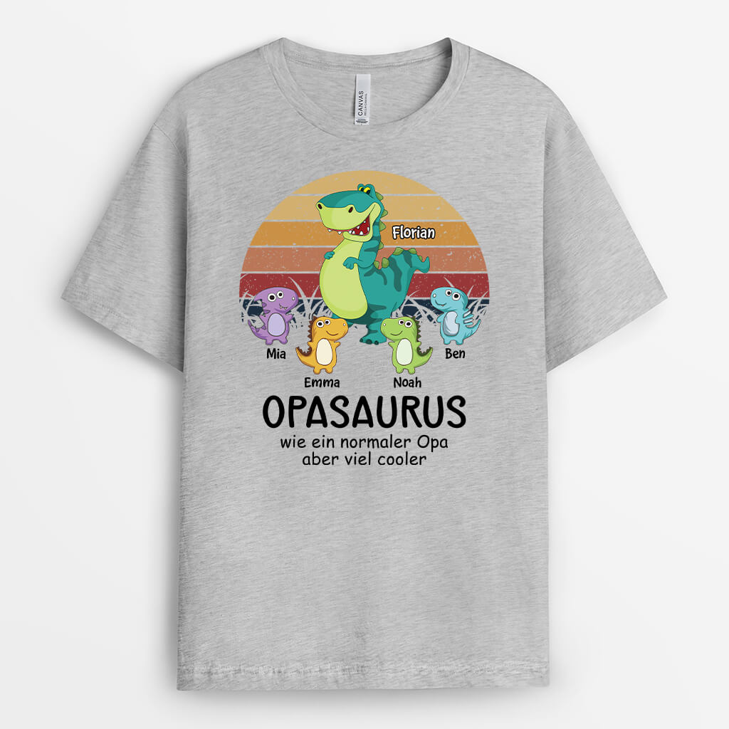 2131AGE1 personalisiertes papasaurus t shirt