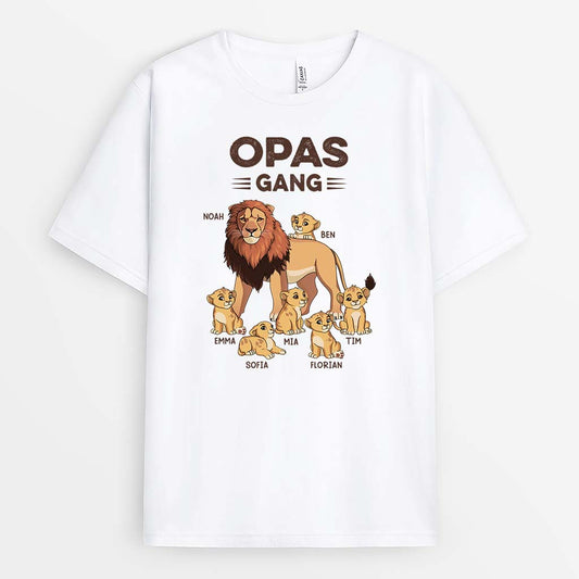 2137AGE1 personalisiertes papas opas lowenbande t shirt