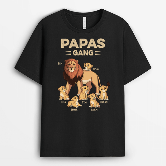 2137AGE1 personalisiertes papas opas lowenbande t shirt