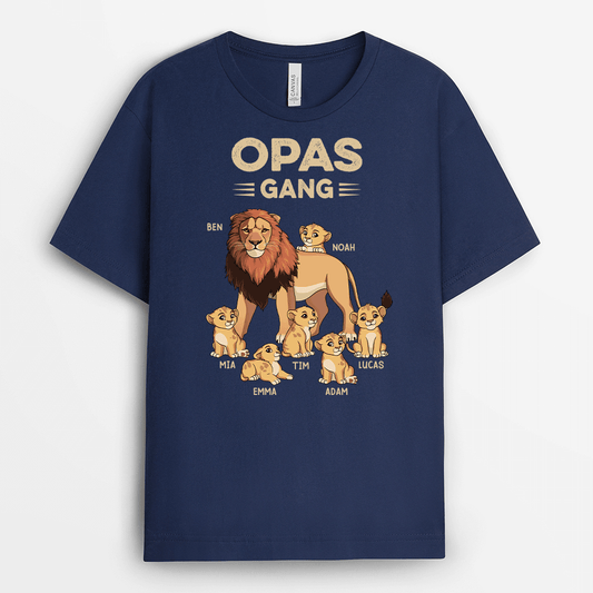 2137AGE2 personalisiertes papas opas lowenbande t shirt