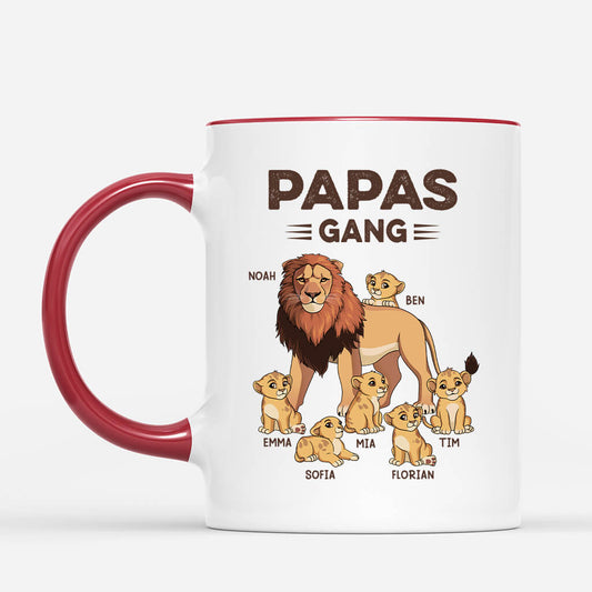 2137MGE2 personalisierte papas opas lowenbande tasse