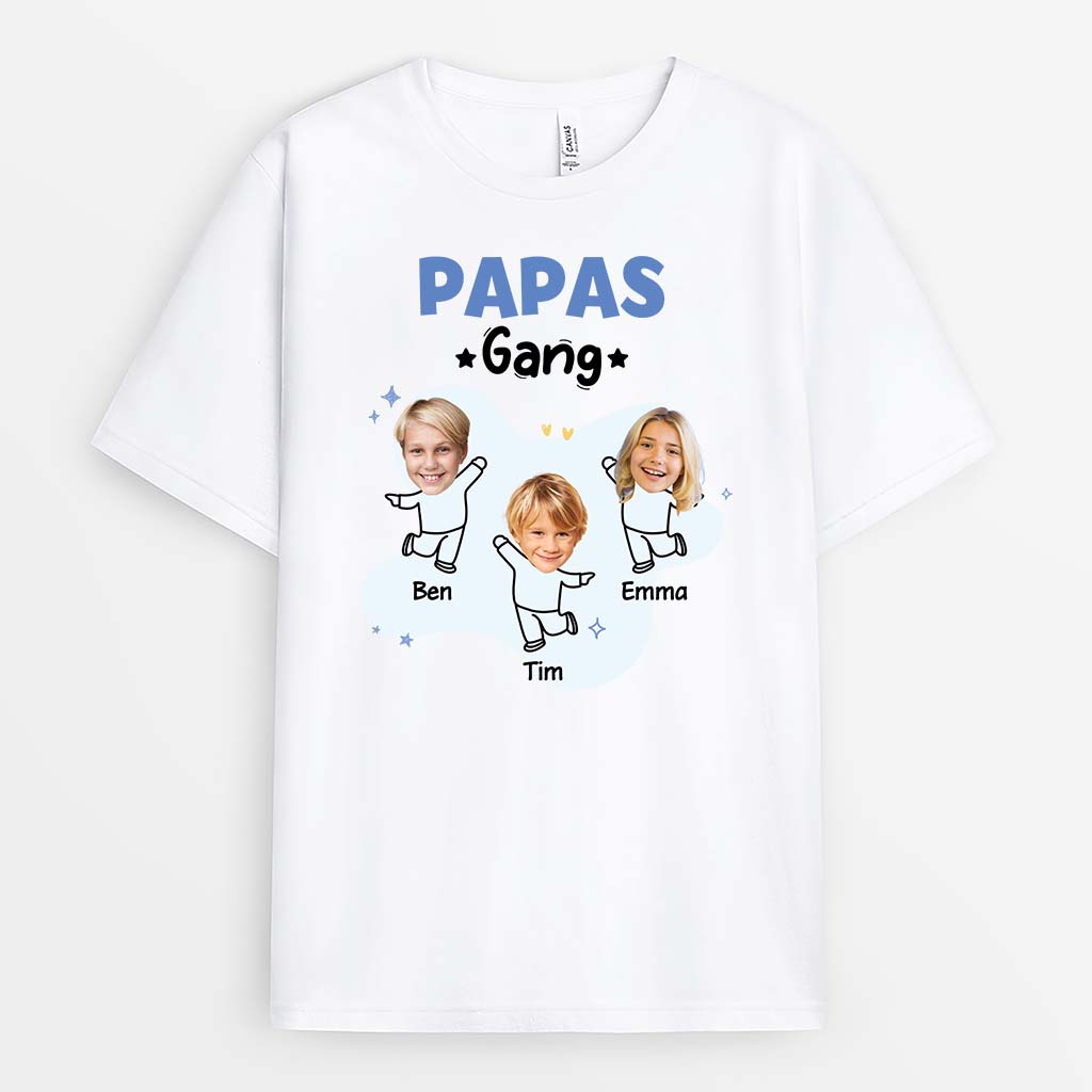 2139AGE1 personalisiertes papas opas bande t shirt