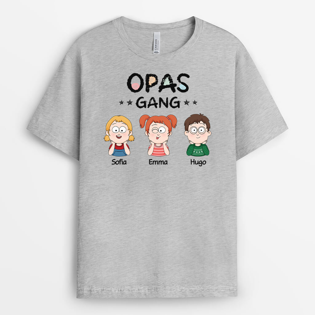 2140AGE1 personalisiertes papas opas bande t shirt