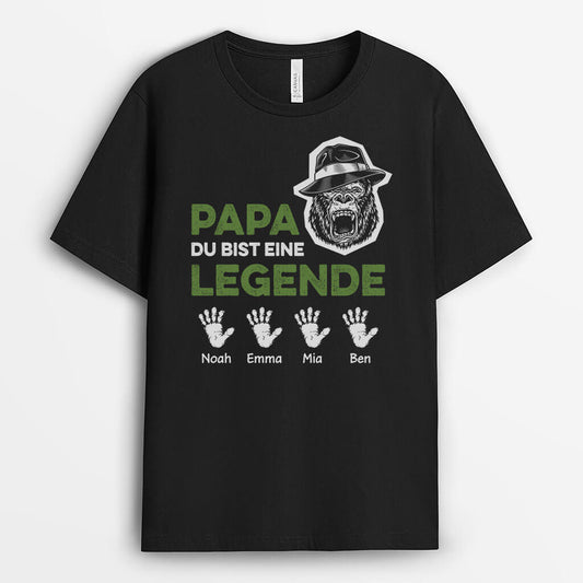 2143AGE1 personalisiertes papa du bist eine legende t shirt