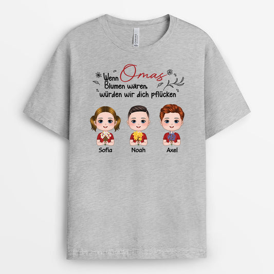 2144AGE2 personalisiertes wenn oma mama blumen waren wurden wir dich pflucken t shirt_e24ddfe7 d092 49b6 95bd 18944eb322e0
