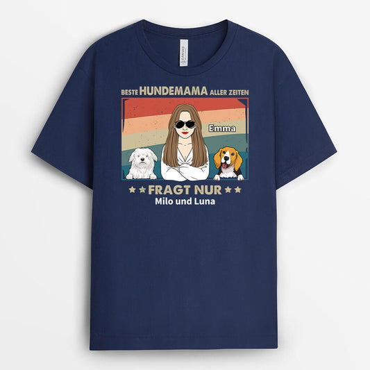 2145AGE2 personalisiertes der beste hundepapa der welt t shirt