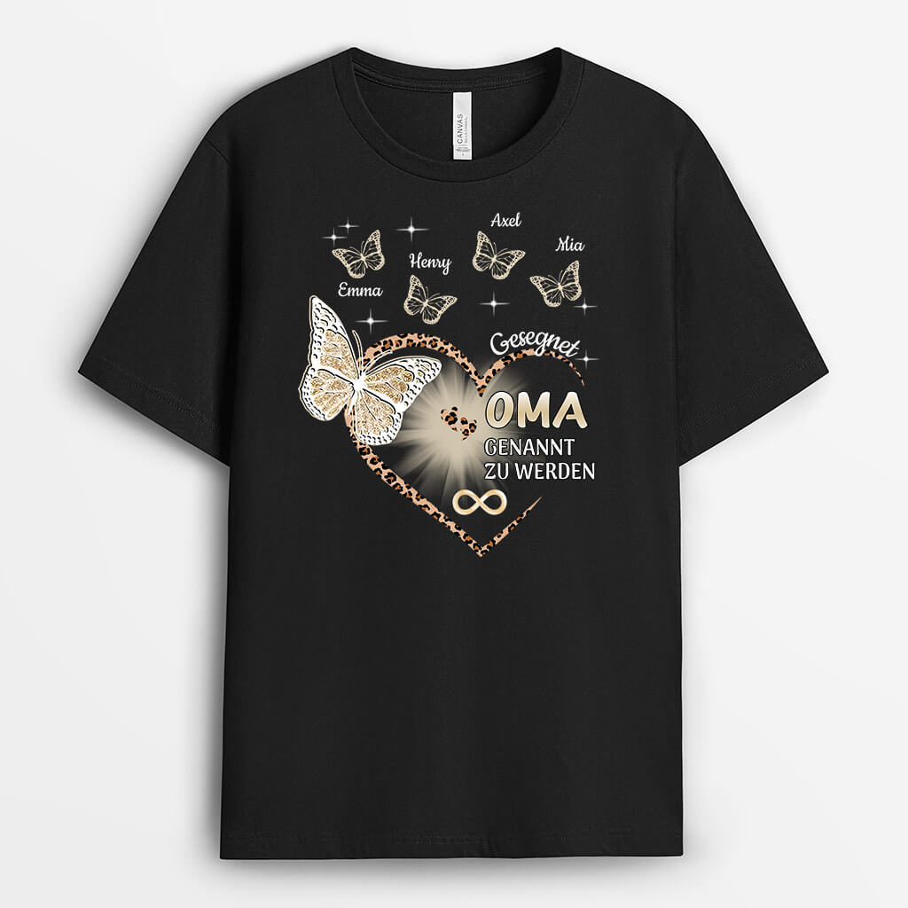 2147AGE1 personalisiertes gesegnet oma genannt zu werden t shirt