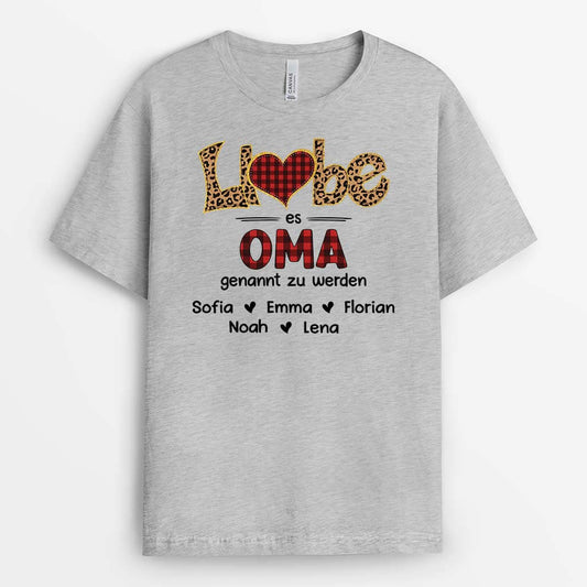 2164AGE2 personalisiertes liebe es mama oma genannt zu werden t shirt