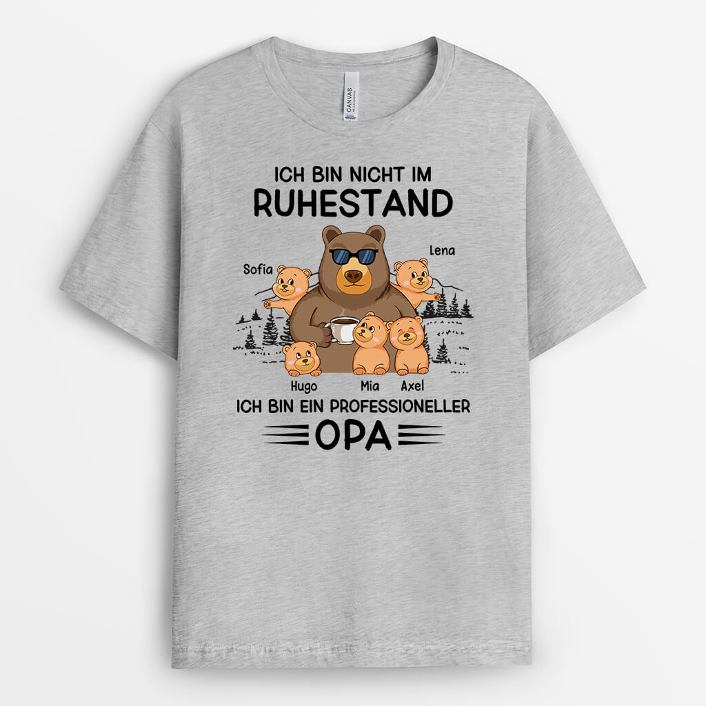 2177AGE2 personalisiertes ich bin nicht im ruhestand ich bin eine professionelle opa t shirt