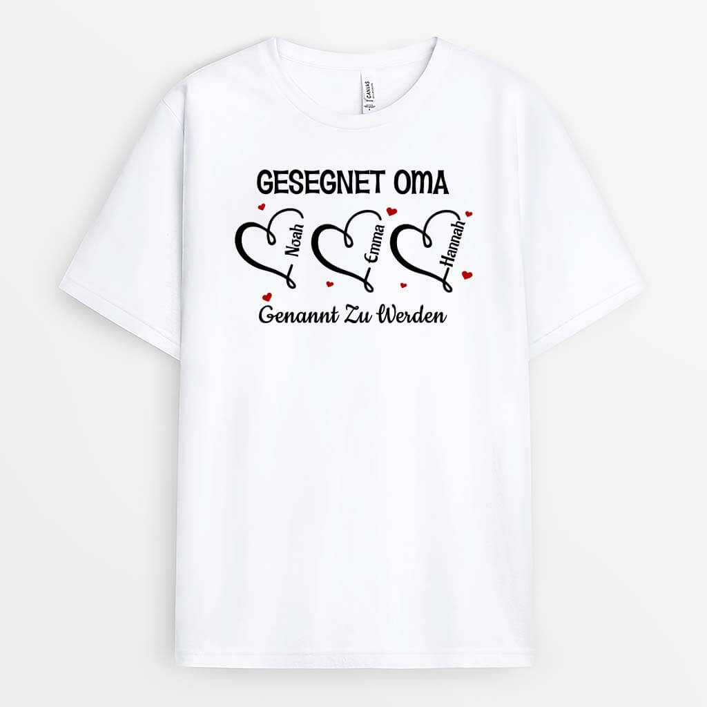 2180AGE2 personalisiertes gesegnet oma genannt zu werden t shirt