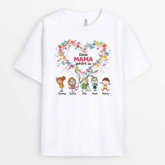 2184AGE1 personalisiertes diese oma mama gehort zu t shirt