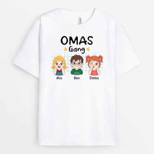 2190AGE1 personalisiertes mamas omas bande t shirt