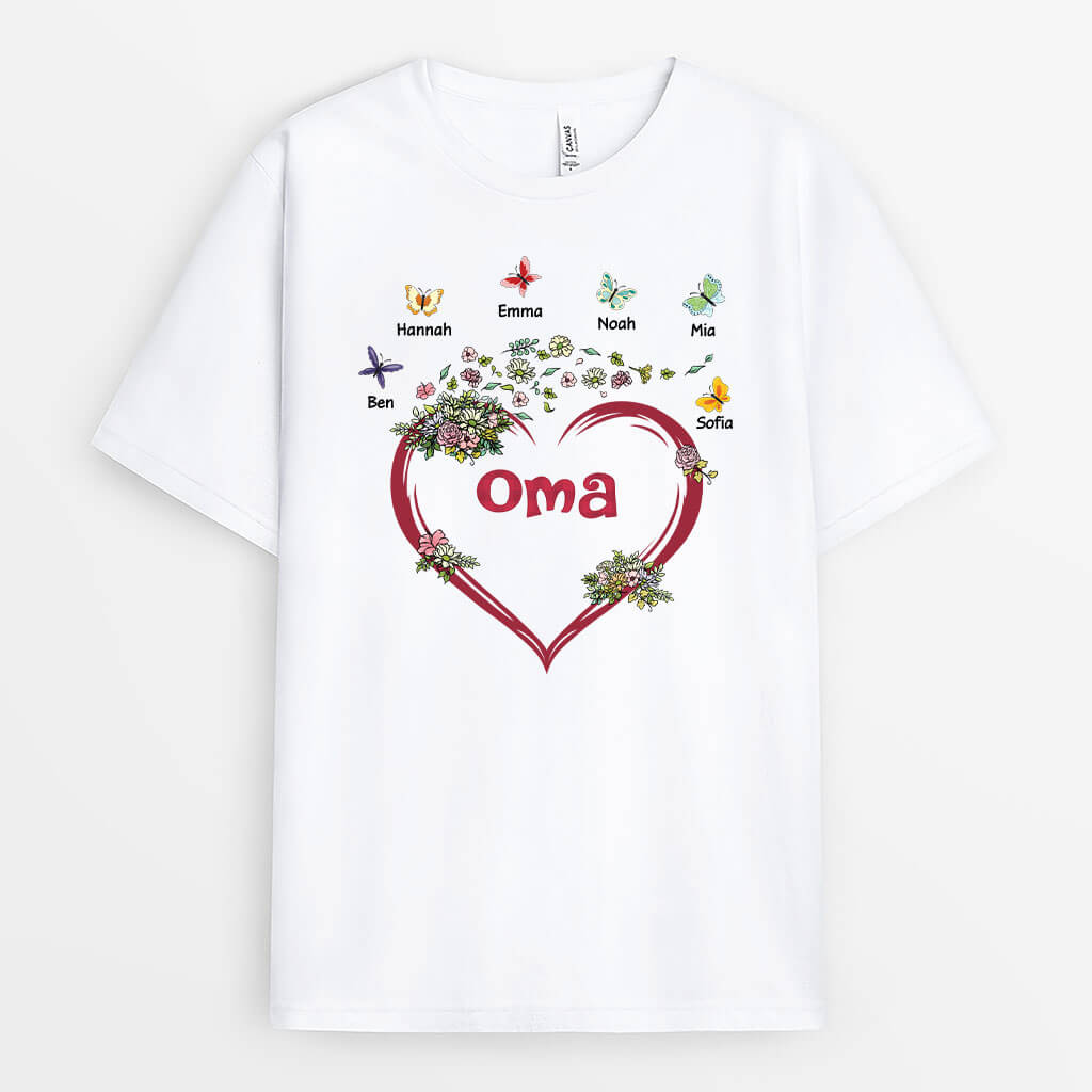 2196AGE1 personalisiertes oma herz natur t shirt