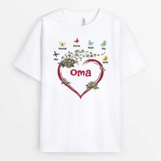 2196AGE1 personalisiertes oma herz natur t shirt