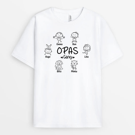 2209AGE1 personalisiertes papas opas bande t shirt