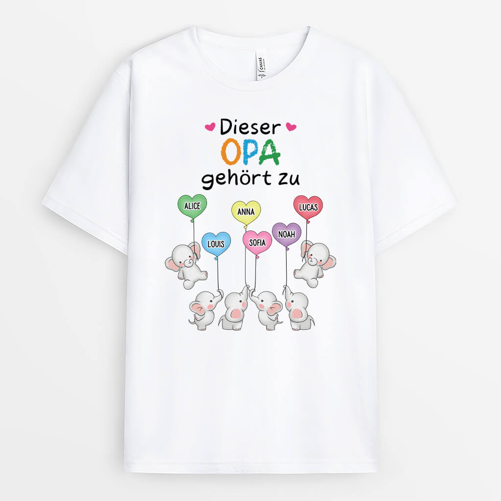 2215AGE1 personalisiertes dieser opa papa gehort zu t shirt