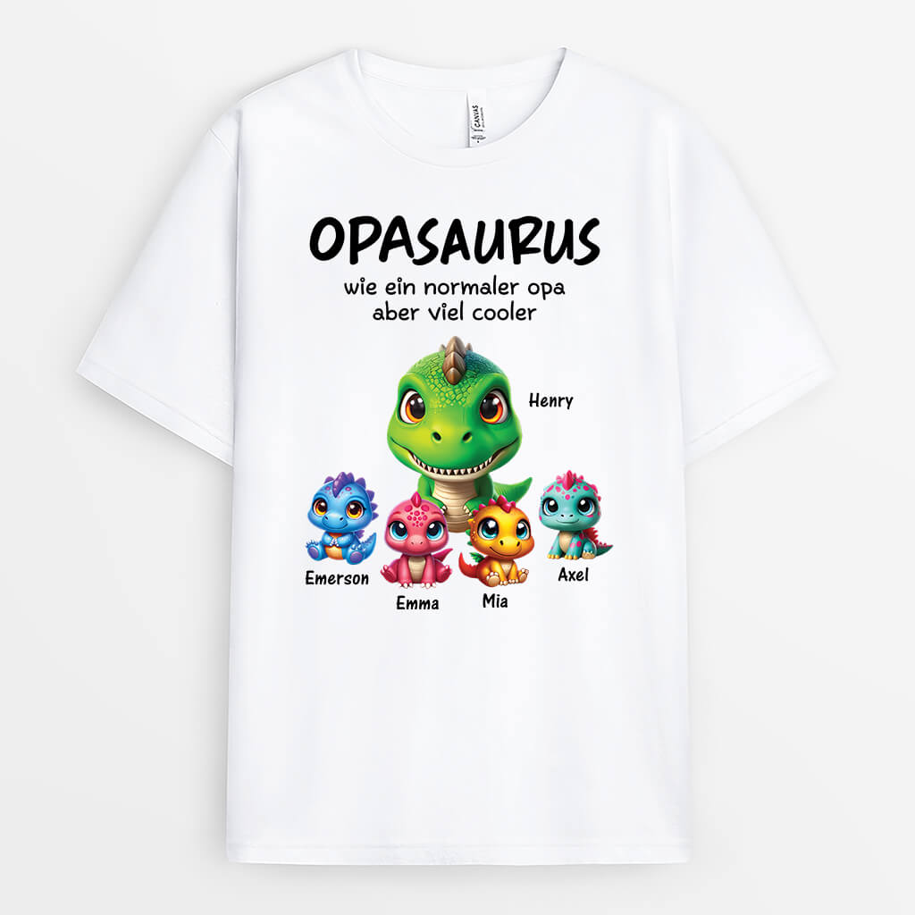 2227AGE2 personalisiertes papasaurus opasaurus t shirt