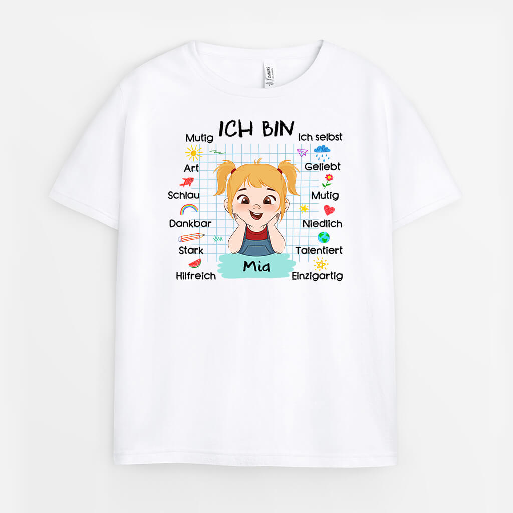 2230AGE1 personalisiertes ich bin kinder t shirt